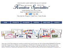 Tablet Screenshot of kreationspecialties.com